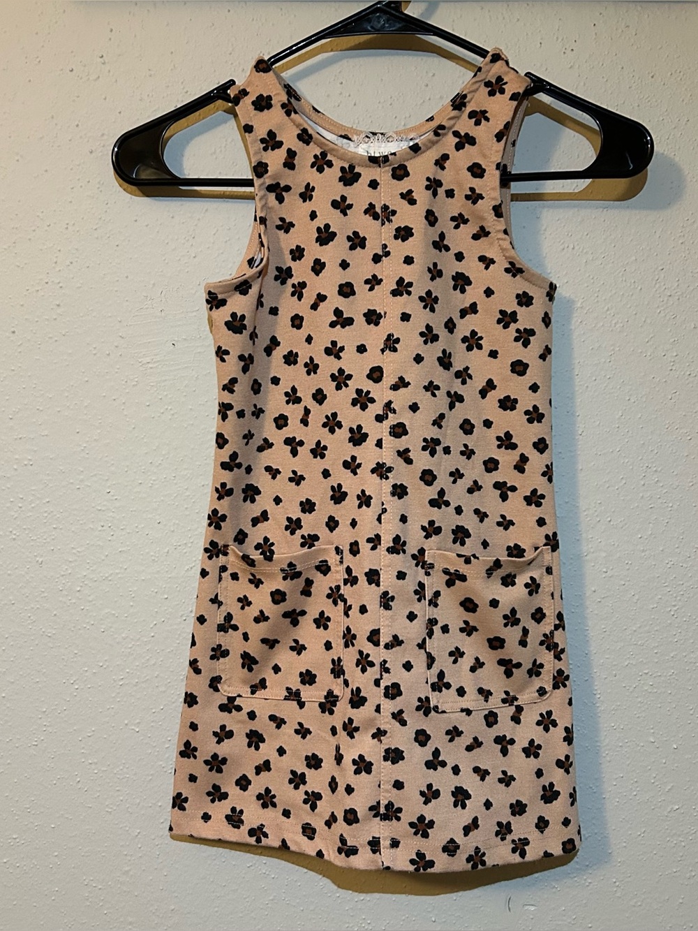 Btween Girls Sleeveless Shift Dress Size 5 Floral Leopard Print